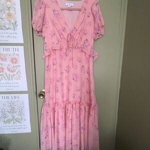Loveshackfancy X Target Fleur Pink Roses Dress Sz 12